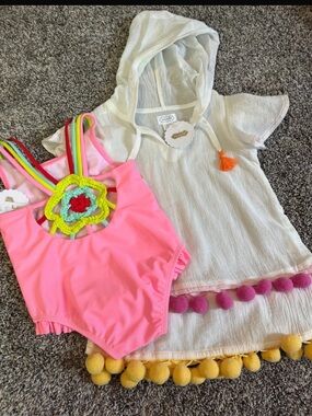 Mud Pie Baby Girl Swimsuit Mud Pie Swimsuit Cover Up Baby Girl Swim Bundle